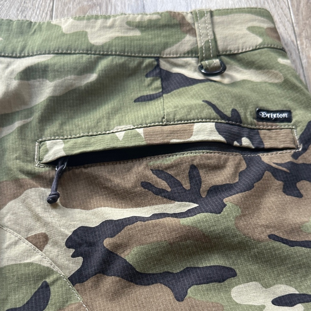 Brixton Green Camouflage Cargo Shorts - Picture 7 of 7